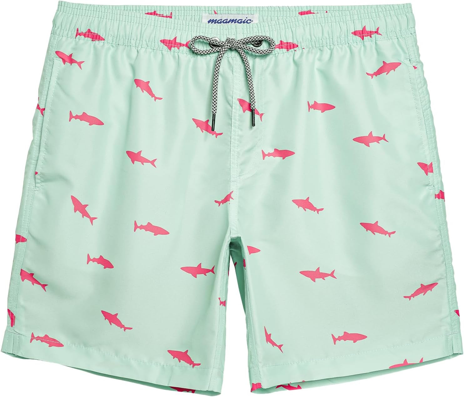 Mens Swim Trunks Quick Dry Swim Shorts with Mesh Lining Funny Swimwear Bathing Suits 7Inch